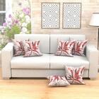 Capa Almofada Estampada Vermelha Vivarti Kit Com 6 Unidades C