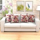 Capa Almofada Floral 4 Unidades 60cm X 60cm Grande Com Zíper