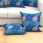 Capa Almofada Floral Azul Estampada 2 Unidades 60cm X 60cm Te