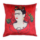 Capa Almofada Frida Kahlo Rosas - 45cm X 45cm