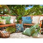 Capa Almofada Impermeável Sofá Área Externa Geometrico Verde