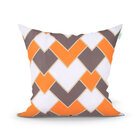 Capa Almofada Laranja Estampada Para Quarto Kit 3 Unidades 45