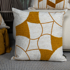 Capa Almofada Linho Bordada Boucle Mostarda 50x50cm Concept