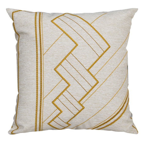 Capa Almofada Linho Bordada Mostarda 50x50cm Concept