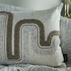 Capa Almofada Linho Bordado Com Fio Boucle Castor 35x55cm Con