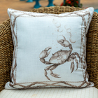 Capa Almofada Náutica Bege Branca Com Cordonê 50x50