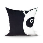 Capa Almofada Para Sala Decorativa Preta Panda Estampada 4 Un