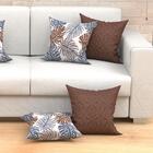 Capa Almofada Para Sala Estampada Tabaco Kit Com 4 Unidades 4