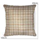 Capa Almofada Páscoa Xadrez Bege - Rústica C/ Aba 43x43cm