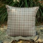 Capa Almofada Páscoa Xadrez Bege - Rústica C/ Aba 43x43cm