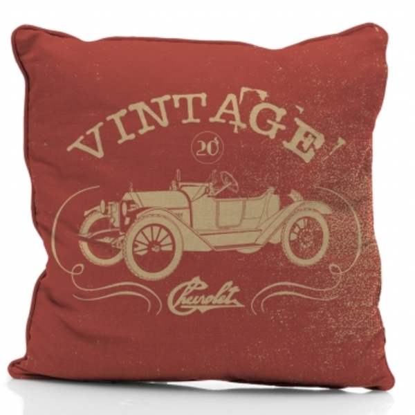 Capa Almofada Poliester Gm Vintage Car Jalopy Fd Vermelho
