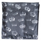 Capa Almofada Poliester Loft Crowns Fd Preto  45 X 45 Cm
