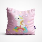 Capa Almofada Unicornio Para Quarto De Menina Kit 4un 35x35cm