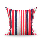 Capa Almofada Vermelha Listrada Kit Com 4 Unidades 45cm X 45c