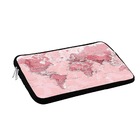 Capa Case Pasta Notebook Ate 13.3 Polegadas Mapa Rosa