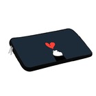 Capa Case Pasta Notebook Ate 17.3 Polegadas Coração Gato