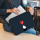 Capa Case Pasta Notebook Ate 17.3 Polegadas Coração Gato