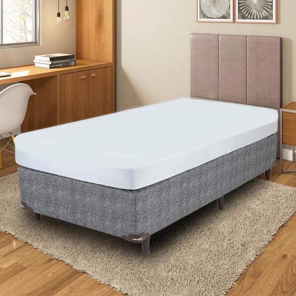 Capa Colchão Solteiro Malha Gel Lisa Zíper Conforto Macia