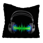 Capa De Almofada 42x42cm  Video Game Fone De Ouvido