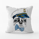 Capa De Almofada 42x42cm Buldog Marinheiro