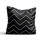 Capa De Almofada 42x42cm Chevron Preto