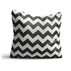 Capa De Almofada 42x42cm Chevron Preto E Branco