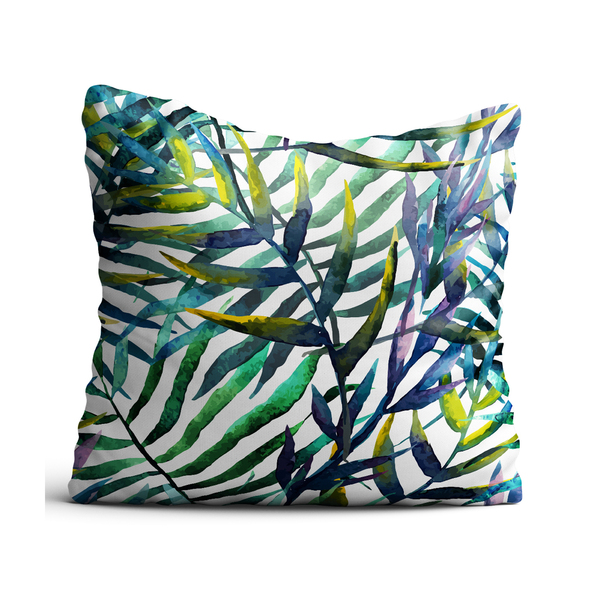 Capa De Almofada 42x42cm Folhagens Coloridas