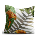 Capa De Almofada 42x42cm Folhagens E Flores Iv