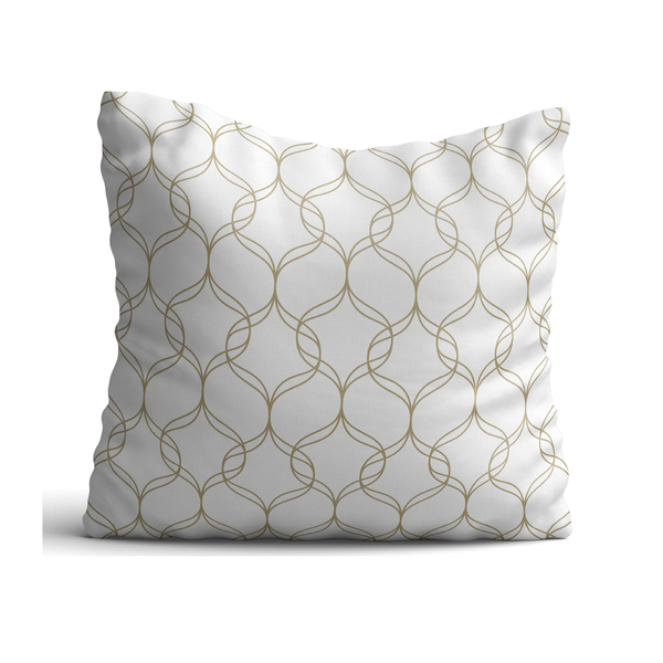 Capa De Almofada 42x42cm Geometrico Bege Iii