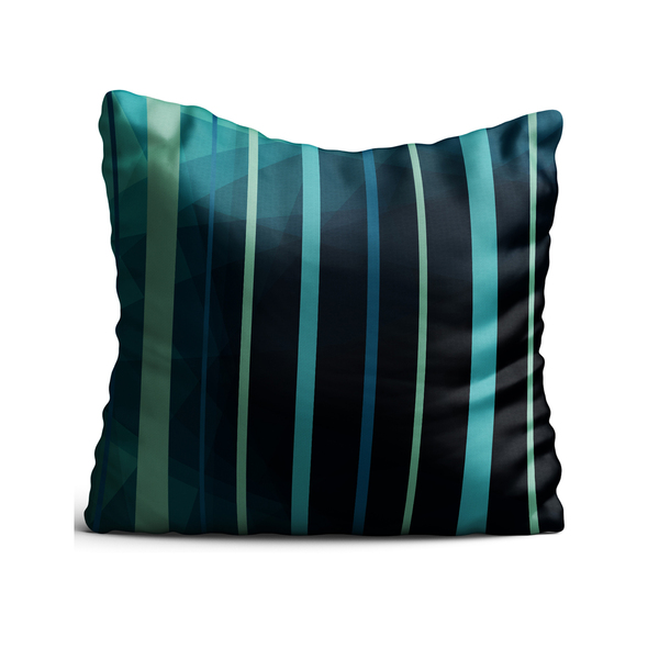 Capa De Almofada 42x42cm Listras Petroleo