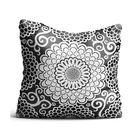 Capa De Almofada 42x42cm Mandala Cinza