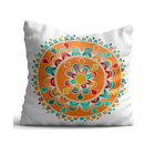 Capa De Almofada 42x42cm Mandala Laranja