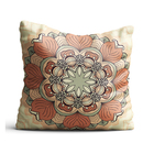 Capa De Almofada 42x42cm Mandala Salmão