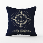 Capa De Almofada 42x42cm Nautica Bussola Marinho