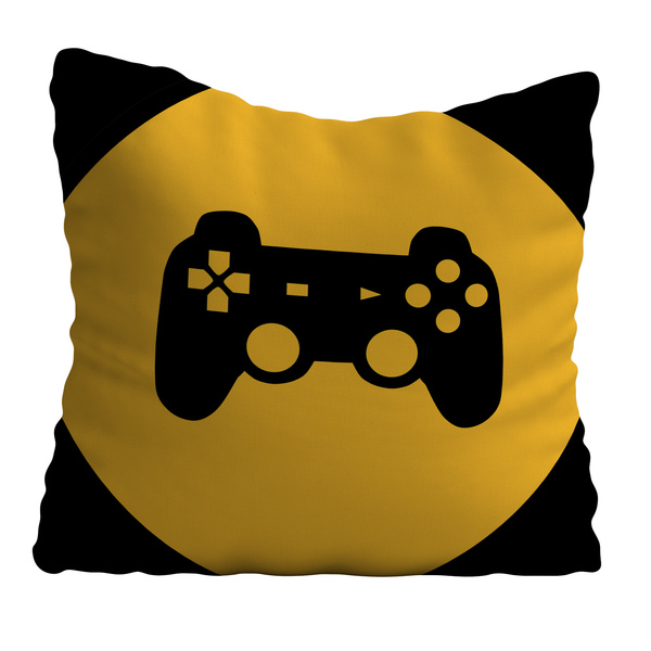 Capa De Almofada 42x42cm Video Game Controle Amarelo
