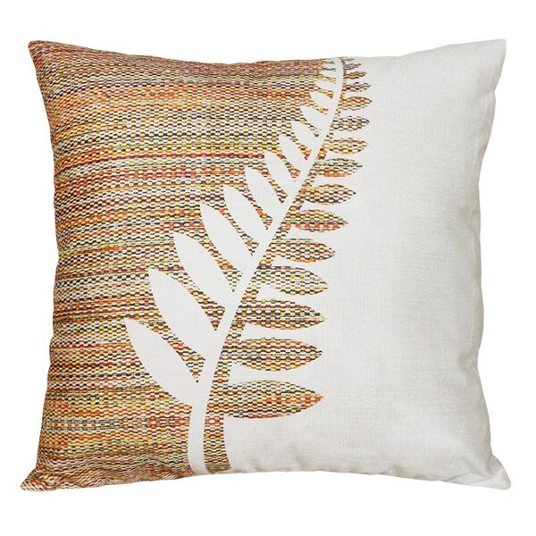Capa De Almofada 44x44 Suede Trama Tear Mesclada Folhas