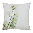 Capa De Almofada 44x44cm Linho Folha Verde