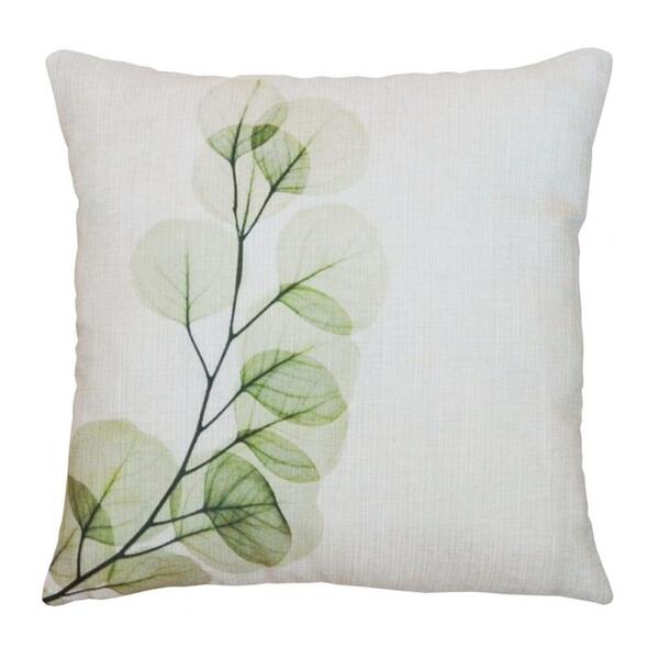 Capa De Almofada 44x44cm Linho Folha Verde