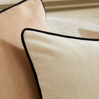 Capa de Almofada Retangular Alaro Poliéster Bege Claro 60x40x2,5cm Inspire