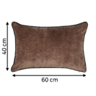 Capa de Almofada Retangular Alaro Poliéster Marrom 60x40x2,5cm Inspire