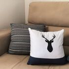 Capa De Almofada Alce Branco E Azul 45x45 Cm