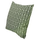 Capa De Almofada Algodão Chevron Verde E Branco 45x45cm