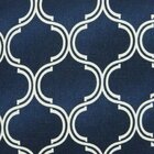 Capa De Almofada Algodão Elegante Azul E Branco 45x45cm