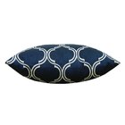 Capa De Almofada Algodão Elegante Azul E Branco 45x45cm