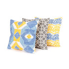 Capa De Almofada Amarela 3 Unidades 45cm X 45cm Com Zíper Est