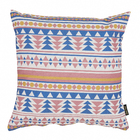 Capa de Almofada America Nazca Azul e Laranja 43x43cm