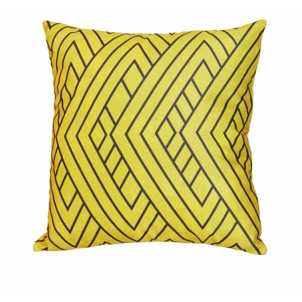 Capa De Almofada Art Deco Amarelo Marmorizado Ritz 44x44