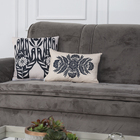 Capa De Almofada Avulsa 40x30 Suede Estampada Com Ziper  Dark