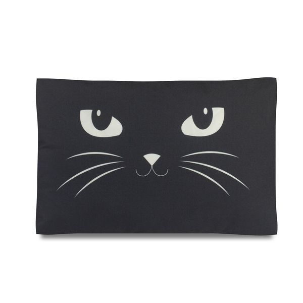 Capa De Almofada Avulsa 40x30 Suede Estampada Com Ziper  Gato