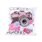 Capa De Almofada Avulsa Memories Rosa/cinza 45cm X 45cm